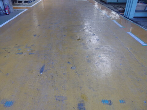 工場床の塗り替え